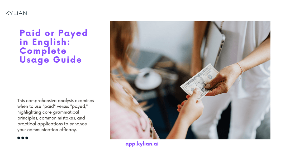 “Payed” vs. “Paid”: What's the Correct Spelling?