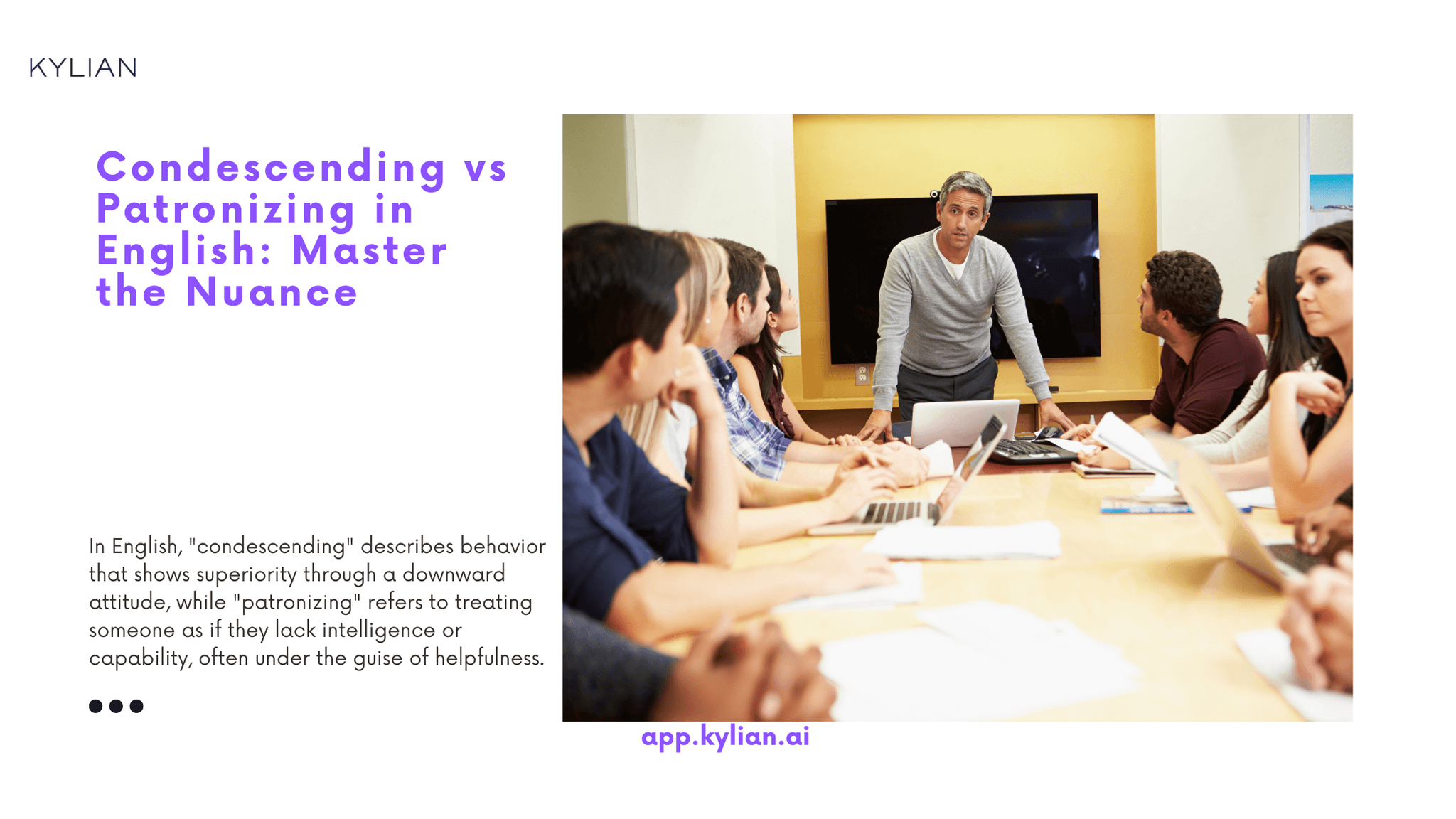 Patronize Example Sentence Condescending vs Patronizing in English: Master the Nuance