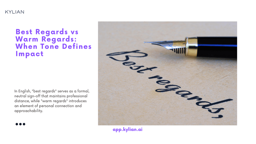 Regards Translate Best regards vs Warm Regards | Learn English