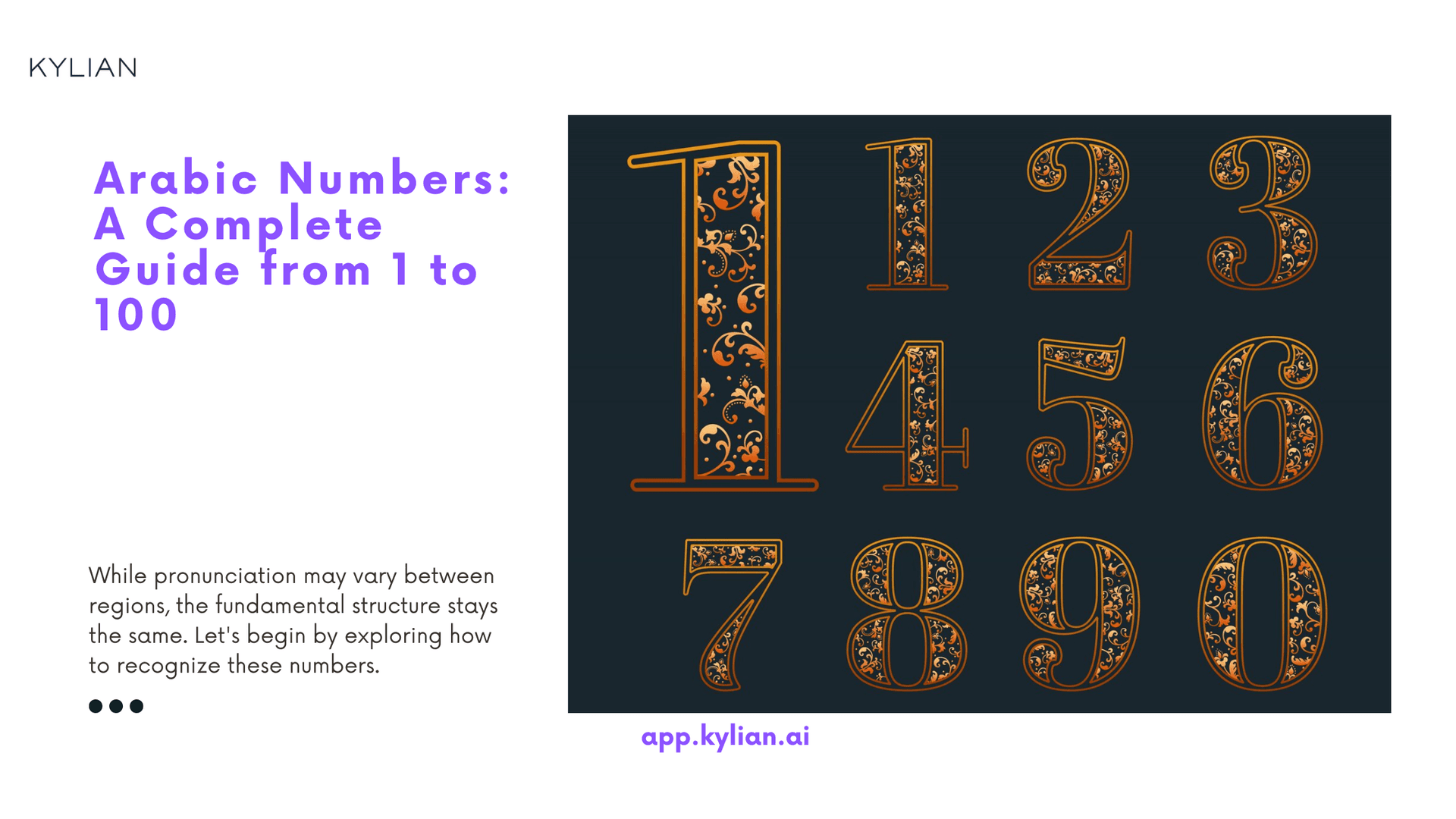 Arabic Numbers: A Complete Guide from 1 to 100