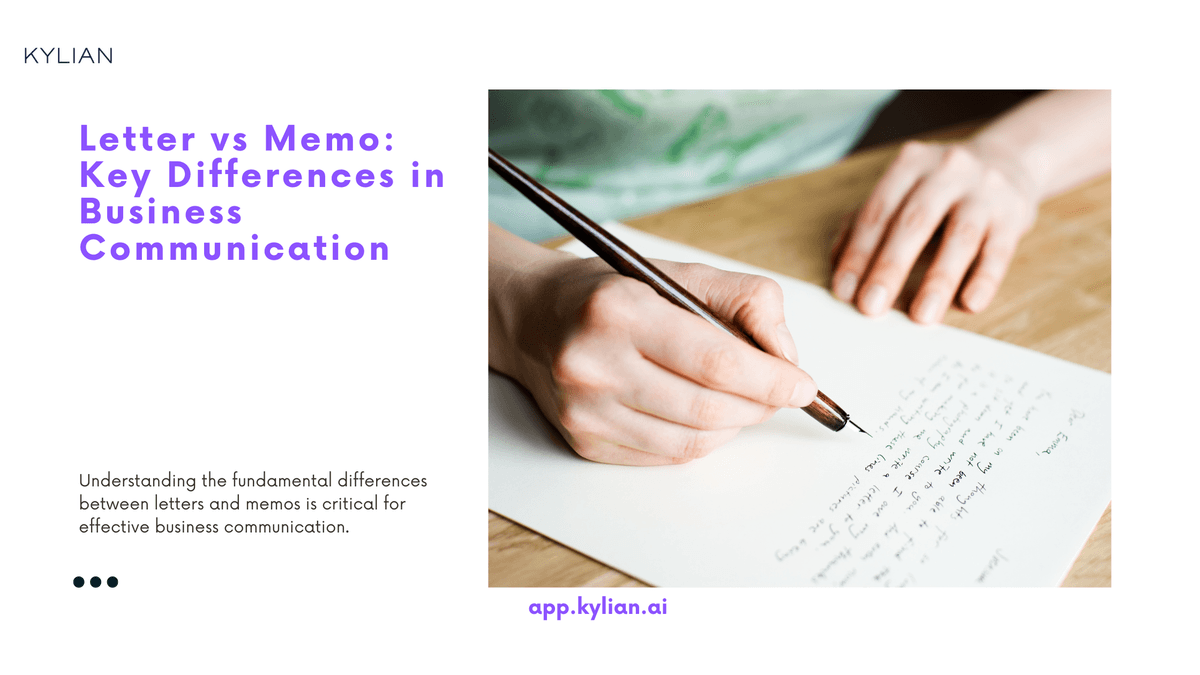Learn Difference Between Memo and Letter